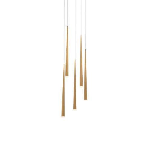 Cascade LED Pendant in Aged Brass (281|PD-41805R-AB)