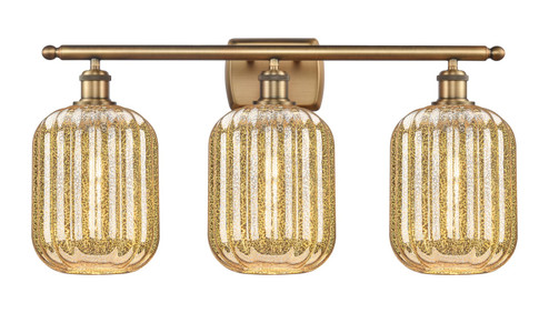 Ballston Three Light Bath Vanity in Brushed Brass (405|516-3W-BB-G460-7ME)