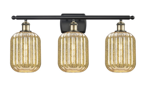 Ballston Three Light Bath Vanity in Black Antique Brass (405|516-3W-BAB-G460-7ME)