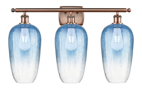 Ballston Three Light Bath Vanity in Antique Copper (405|516-3W-AC-G484-7SB)
