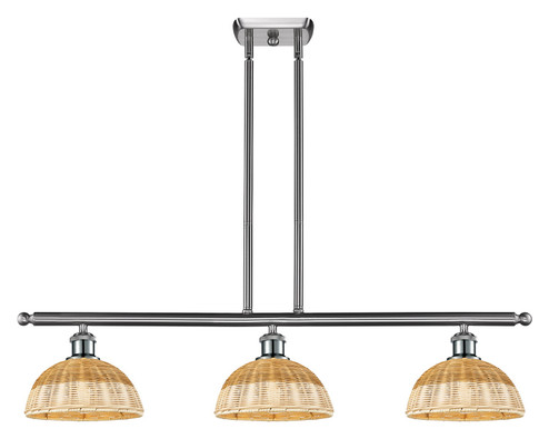 Ballston Three Light Island Pendant in Brushed Satin Nickel (405|516-3I-SN-NBD2-9-NAT)