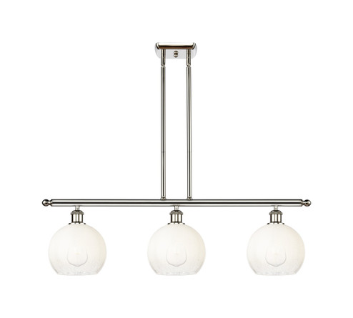 Ballston Three Light Island Pendant in Polished Nickel (405|516-3I-PN-G483-8OP)