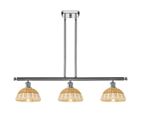 Ballston Three Light Island Pendant in Polished Chrome (405|516-3I-PC-NBD2-75-NAT)