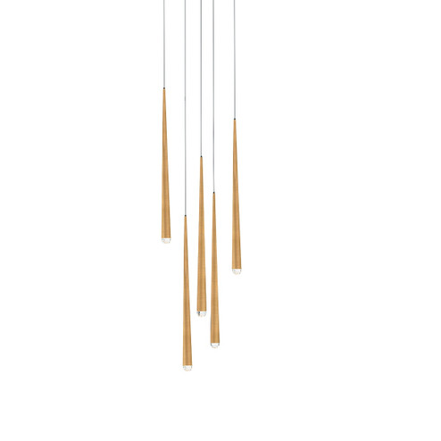Cascade LED Pendant in Aged Brass (281|PD-41705R-AB)