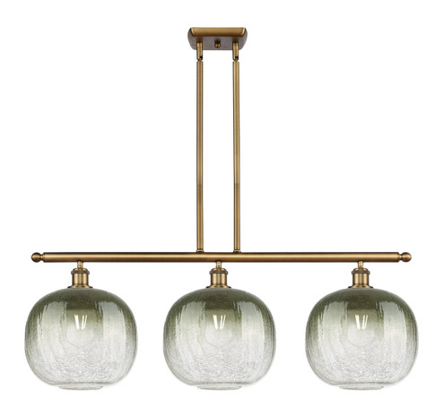 Ballston Three Light Island Pendant in Brushed Brass (405|516-3I-BB-G481-10SL)