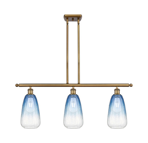 Ballston Three Light Island Pendant in Brushed Brass (405|516-3I-BB-G480-6SB)
