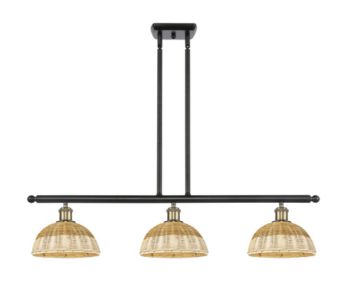 Ballston Three Light Island Pendant in Black Antique Brass (405|516-3I-BAB-NBD2-9-NAT)