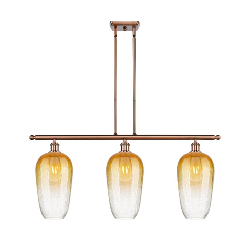 Ballston Three Light Island Pendant in Antique Copper (405|516-3I-AC-G484-7AM)