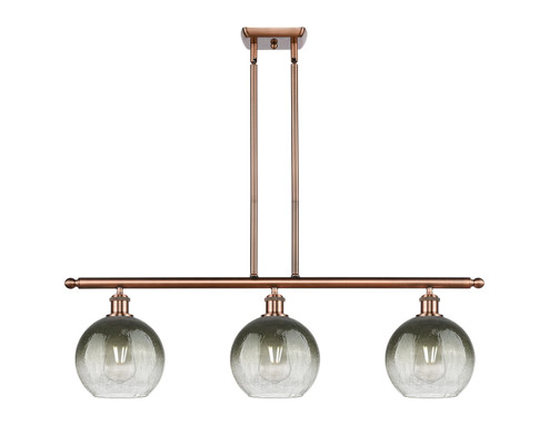 Ballston Three Light Island Pendant in Antique Copper (405|516-3I-AC-G483-8SL)