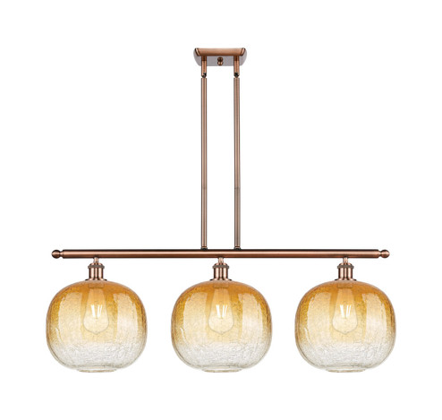 Ballston Three Light Island Pendant in Antique Copper (405|516-3I-AC-G481-10AM)