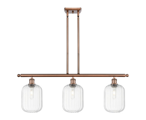 Ballston Three Light Island Pendant in Antique Copper (405|516-3I-AC-G460-7CL)