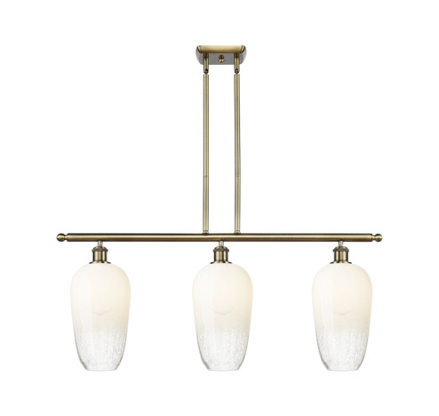 Ballston Three Light Island Pendant in Antique Brass (405|516-3I-AB-G484-7OP)
