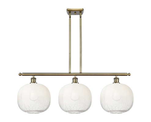 Ballston Three Light Island Pendant in Antique Brass (405|516-3I-AB-G481-10OP)