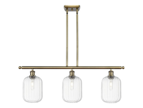 Ballston Three Light Island Pendant in Antique Brass (405|516-3I-AB-G460-7CL)