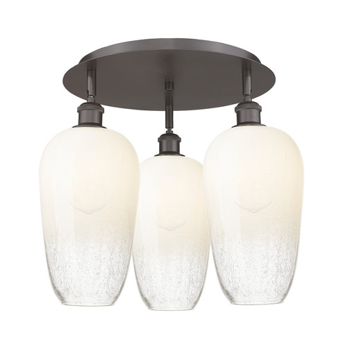 Ballston Three Light Semi-Flush Mount in Oil Rubbed Bronze (405|516-3C-OB-G484-7OP)