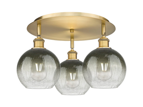 Ballston Three Light Semi-Flush Mount in Brushed Brass (405|516-3C-BB-G483-8SL)