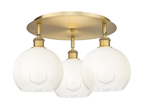 Ballston Three Light Semi-Flush Mount in Brushed Brass (405|516-3C-BB-G483-8OP)