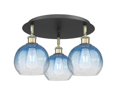 Ballston Three Light Semi-Flush Mount in Black Antique Brass (405|516-3C-BAB-G483-8SB)