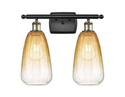Ballston Two Light Bath Vanity in Black Antique Brass (405|516-2W-BAB-G480-6AM)