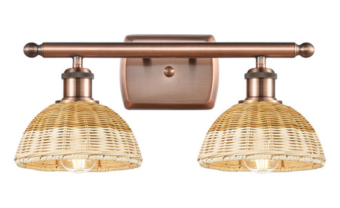 Ballston Two Light Bath Vanity in Antique Copper (405|516-2W-AC-NBD2-75-NAT)