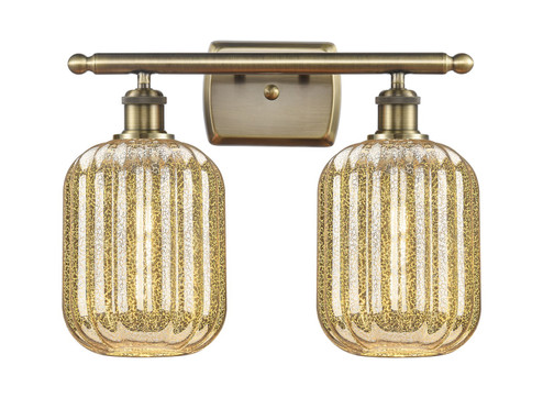 Ballston Two Light Bath Vanity in Antique Brass (405|516-2W-AB-G460-7ME)