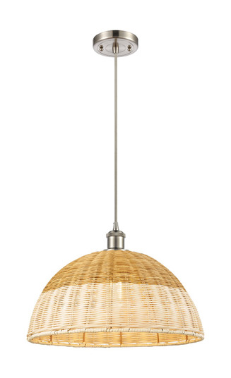 Ballston One Light Mini Pendant in Brushed Satin Nickel (405|516-1P-SN-NBD2-16-NAT)