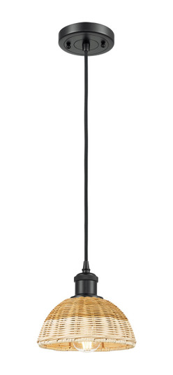 Ballston One Light Mini Pendant in Matte Black (405|516-1P-BK-NBD2-75-NAT)