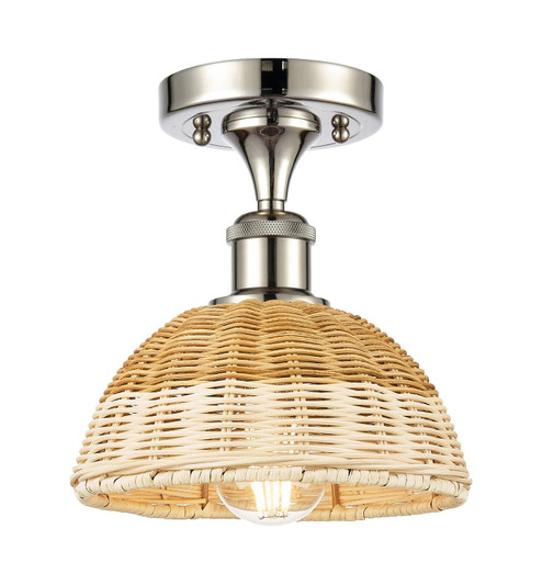 Ballston One Light Semi-Flush Mount in Polished Nickel (405|516-1C-PN-NBD2-75-NAT)