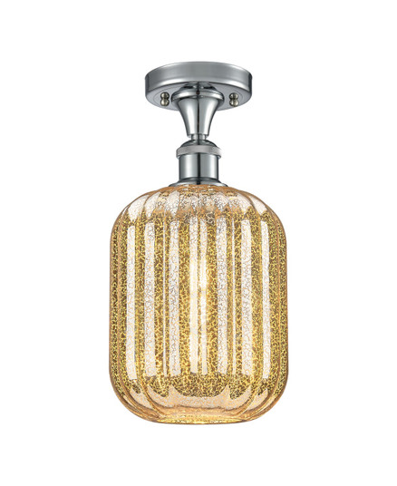 Ballston One Light Semi-Flush Mount in Polished Chrome (405|516-1C-PC-G460-7ME)