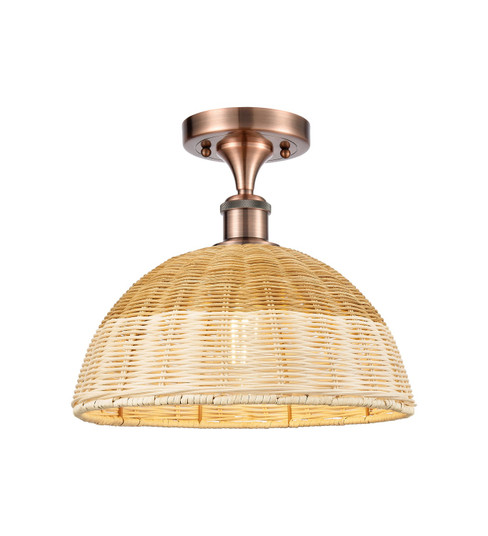 Ballston One Light Semi-Flush Mount in Antique Copper (405|516-1C-AC-NBD2-12-NAT)