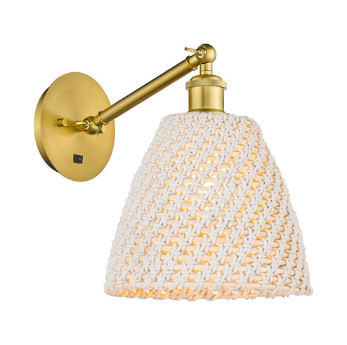 Ballston One Light Wall Sconce in Satin Gold (405|317-1W-SG-NBD-9-NAT)