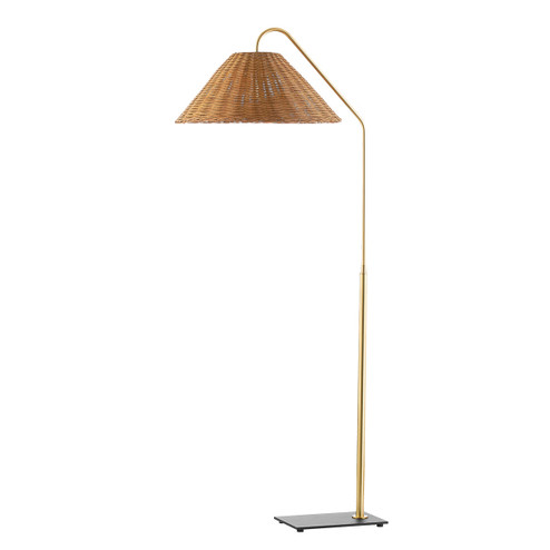 Lauren One Light Floor Lamp in Aged Brass (428|HL599401-AGB/TBK)