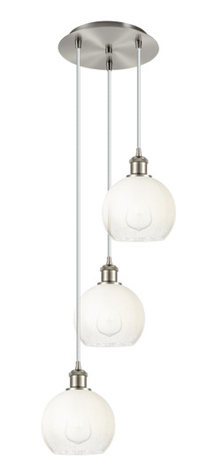 Ballston Three Light Pendant in Brushed Satin Nickel (405|113B-3P-SN-G483-8OP)