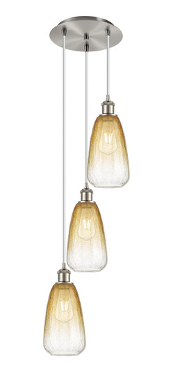 Ballston Three Light Pendant in Brushed Satin Nickel (405|113B-3P-SN-G480-6AM)