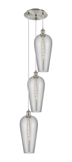 Ballston Three Light Pendant in Brushed Satin Nickel (405|113B-3P-SN-G456-8SM)