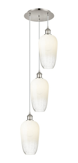 Ballston Three Light Pendant in Polished Nickel (405|113B-3P-PN-G484-7OP)
