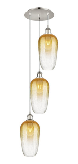 Ballston Three Light Pendant in Polished Nickel (405|113B-3P-PN-G484-7AM)