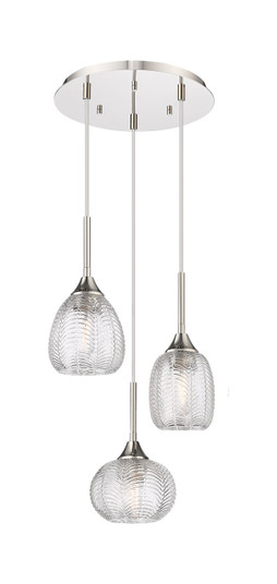 Berkshire Three Light Pendant in Polished Nickel (405|113B-3P-PN-G323-MU)