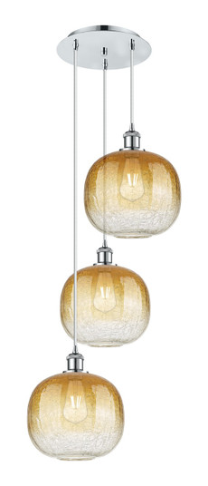 Ballston Three Light Pendant in Polished Chrome (405|113B-3P-PC-G481-10AM)