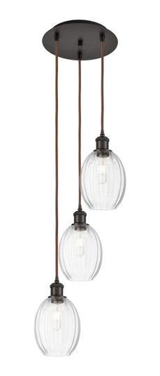 Ballston Three Light Pendant in Oil Rubbed Bronze (405|113B-3P-OB-G459-6CL)