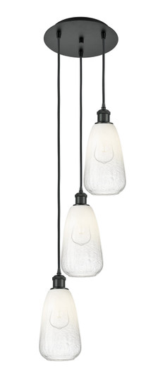 Ballston Three Light Pendant in Matte Black (405|113B-3P-BK-G480-6OP)