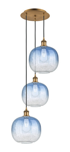 Ballston Three Light Pendant in Brushed Brass (405|113B-3P-BB-G481-10SB)