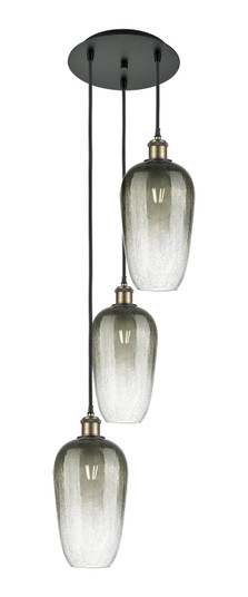 Ballston Three Light Pendant in Black Antique Brass (405|113B-3P-BAB-G484-7SL)