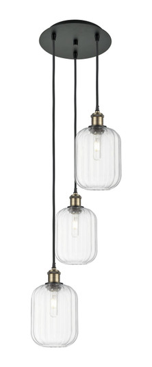 Ballston Three Light Pendant in Black Antique Brass (405|113B-3P-BAB-G460-7CL)