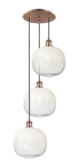 Ballston Three Light Pendant in Antique Copper (405|113B-3P-AC-G481-10OP)