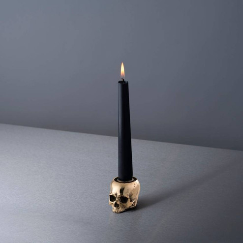 Skull Candle Holder in Brass (576|UCH-051834)