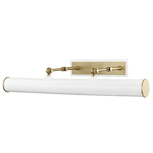 Holly Three Light Picture Light in Aged Brass/Soft Off White (428|HL263203-AGB/WH)