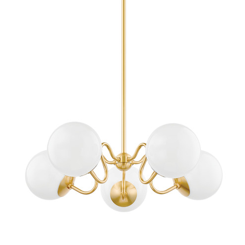 Havana Five Light Chandelier in Aged Brass (428|H772805-AGB)