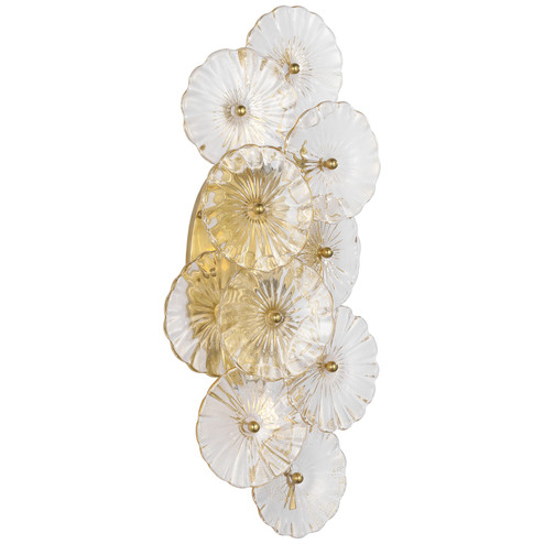 Gianna LED Wall Sconce in Burnished Silver Leaf (268|JN 2035BSL-FG)