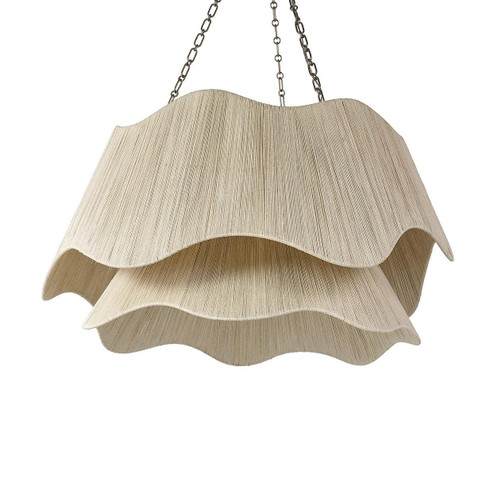 Seville Six Light Chandelier in Antique Brass/Natural (515|2906-79)